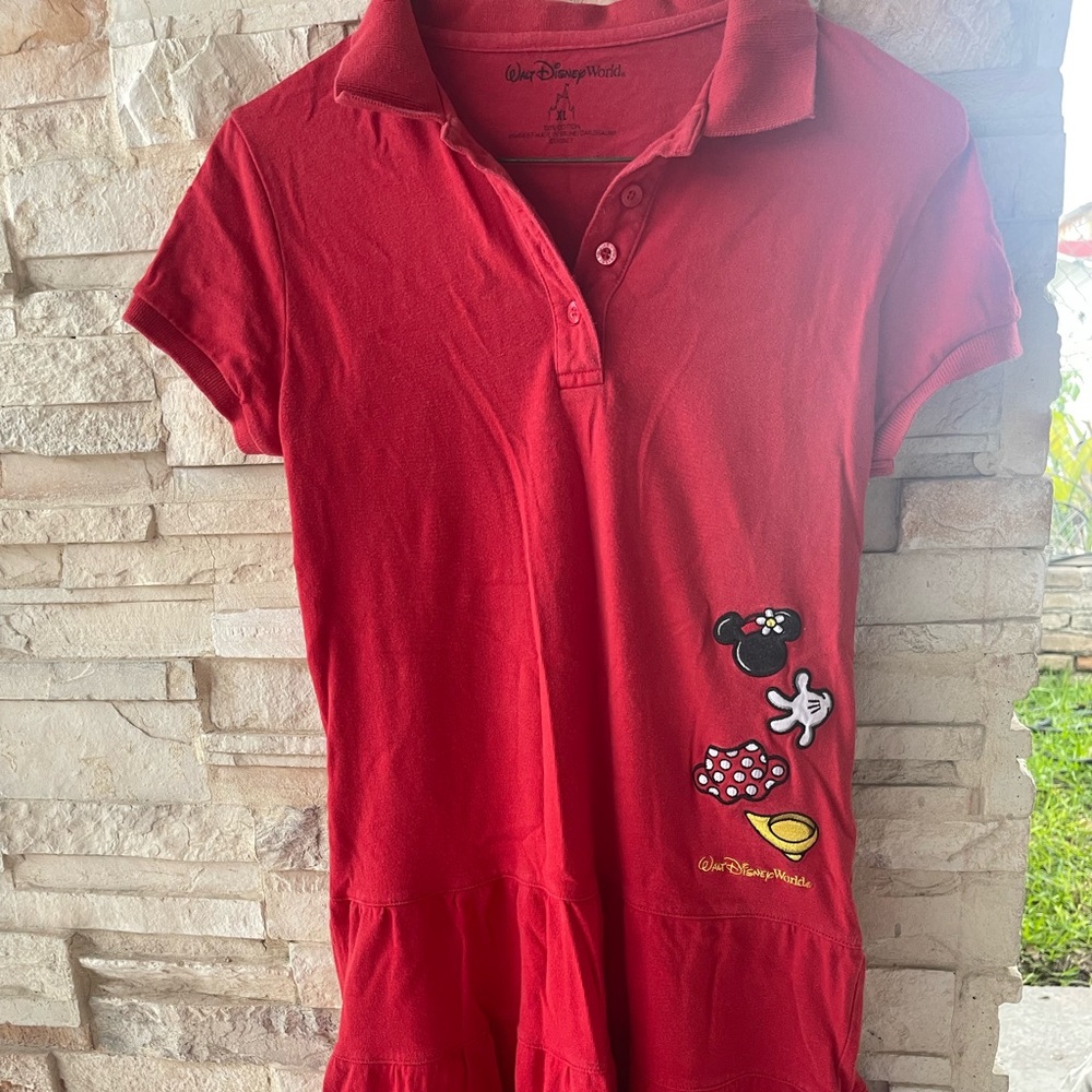 Kids Walt Disney World Mickey and Minnie Mouse Dress Embroidered Dress #micky